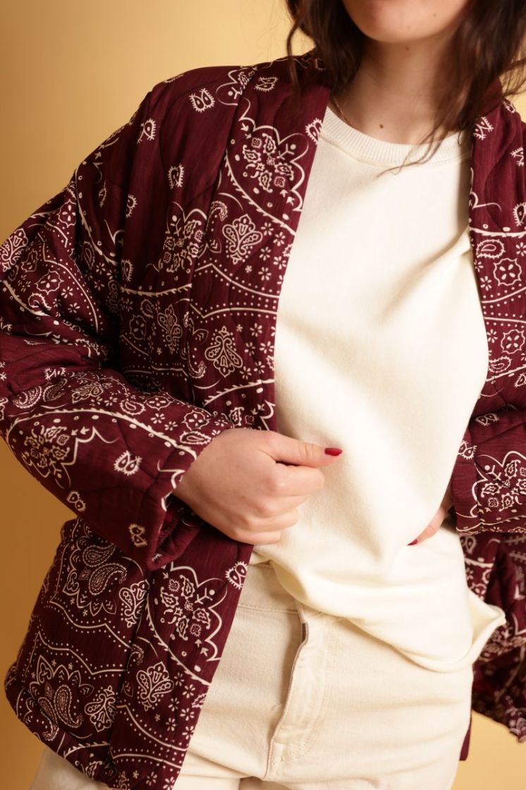 Veste Kimono  Bordeaux
