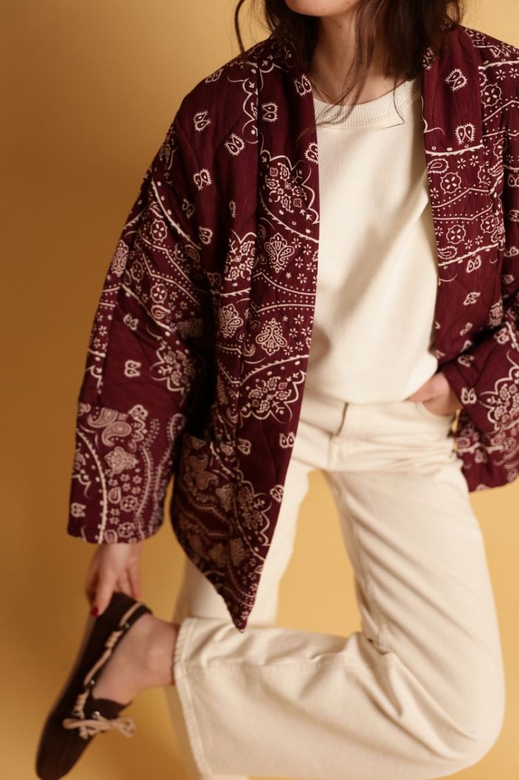 Veste Kimono  Bordeaux