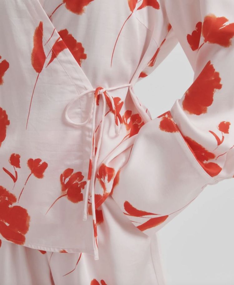 Sakura wrap blouse Pale Lilac