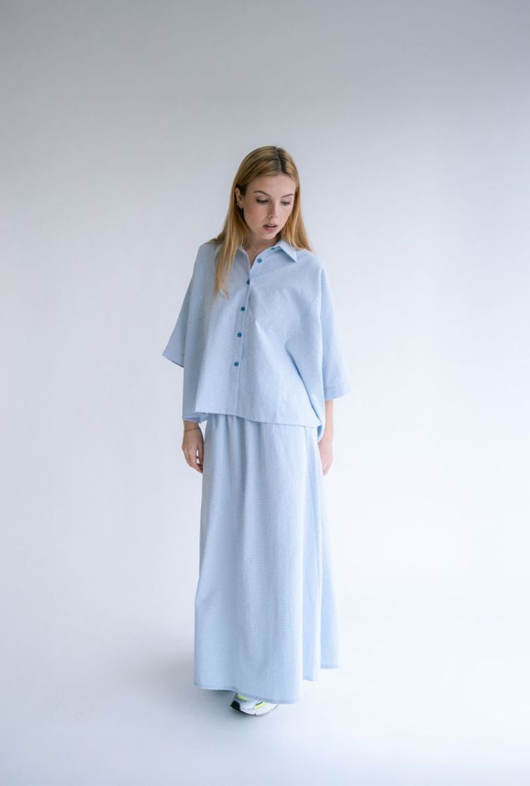 Juliette Skirt  Vichy Blue