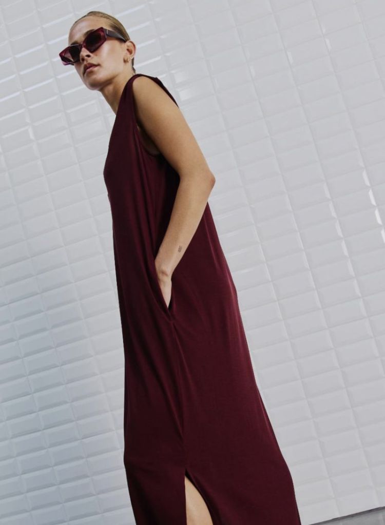 WBLEsmeralda SL maxi dress Blackberry