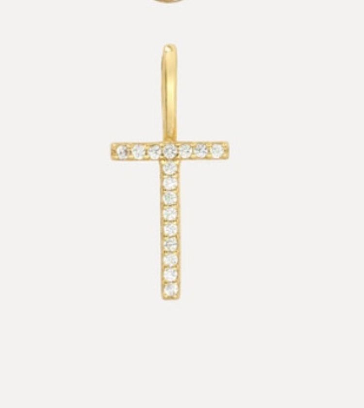 Initial strass T Gold