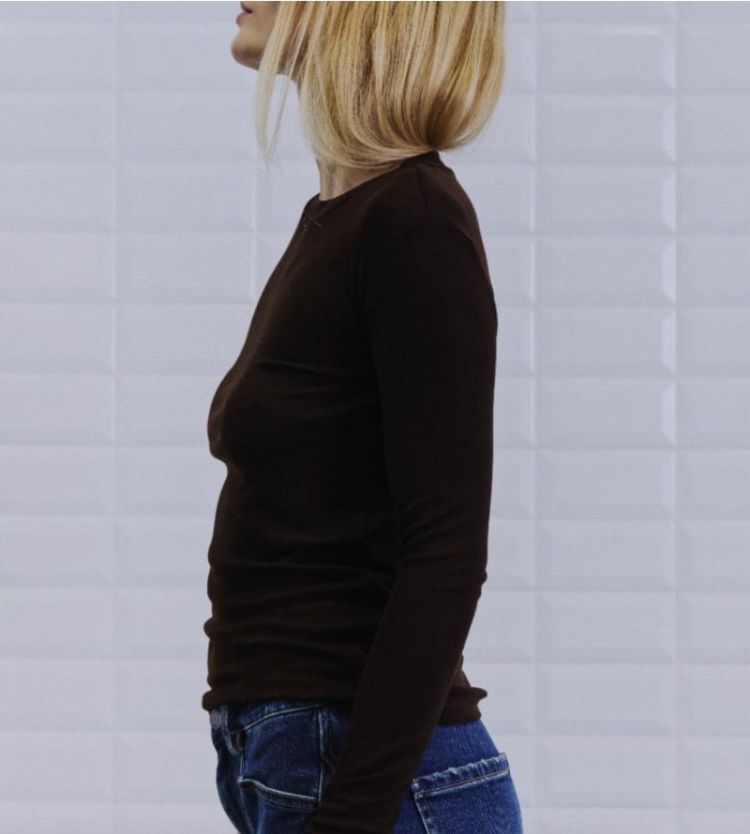Wbljosefine ls tee  Dark brown