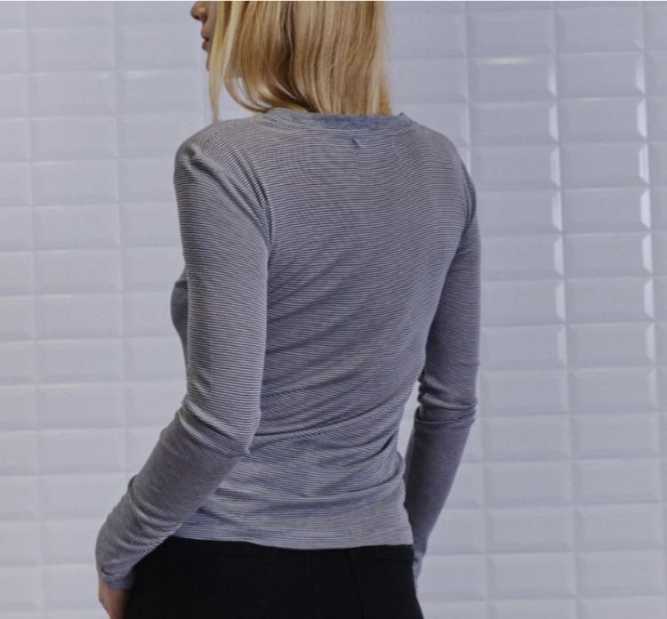 Wbljosefine ls tee  Grey stripe