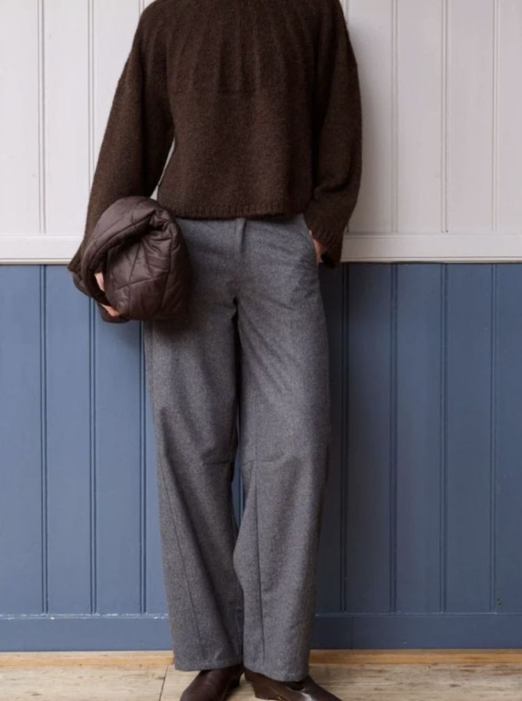 Vicky wool pants Dark grey melee