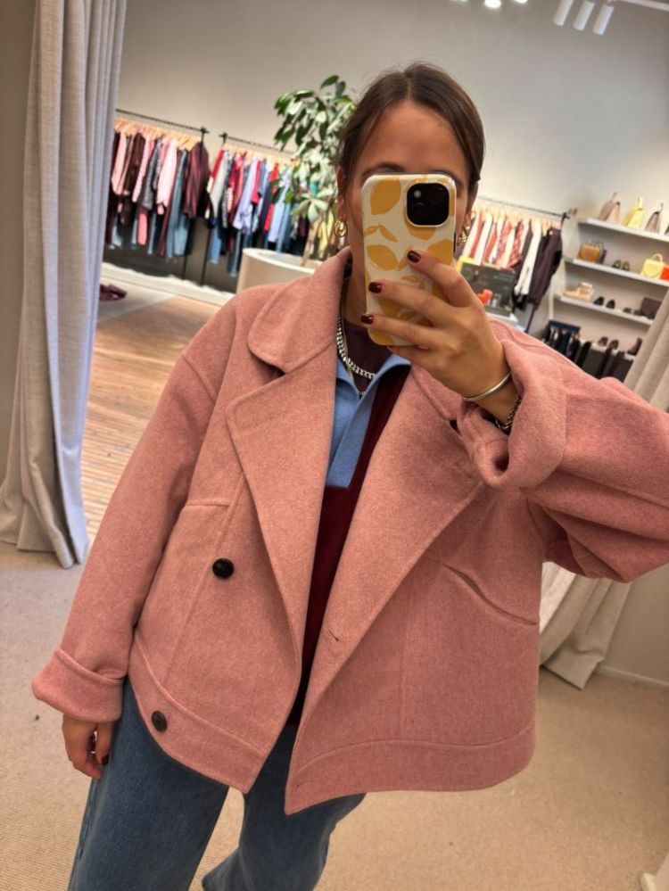 Manteau court pol chale  Pink