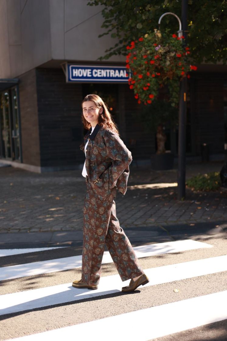 Veste ML col chem fermeture cr Brown