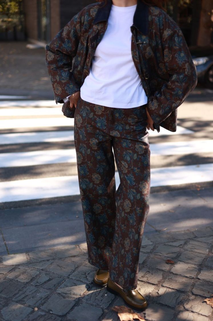 Pantalon motif  Brown