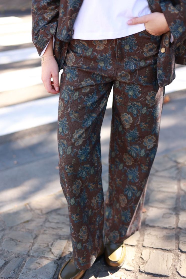 Pantalon motif  Brown