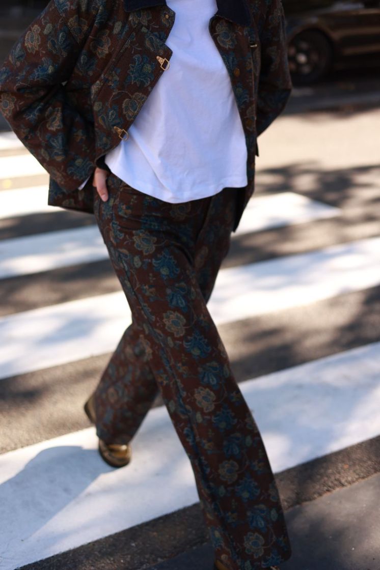 Pantalon motif  Brown