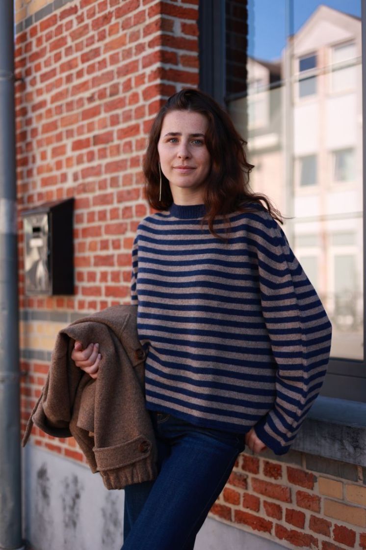 Pull ML Rayures bicolore Navy/latte