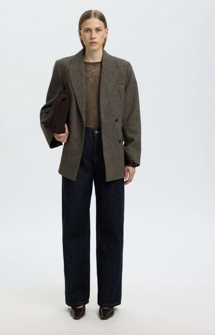 Slwvendy ls knit wool o-neck Delicioso
