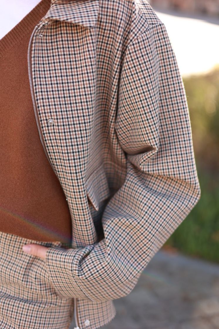 Slwelara relaxed bomber jacket Checks