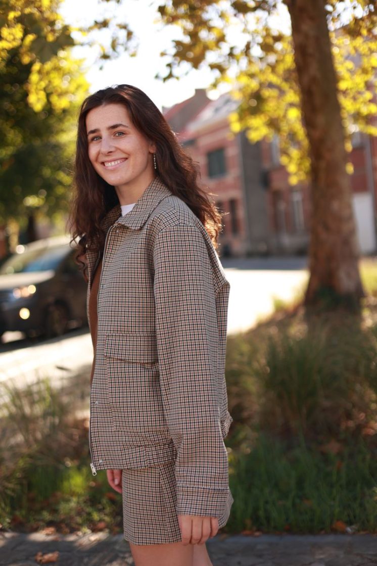 Slwelara relaxed bomber jacket Checks