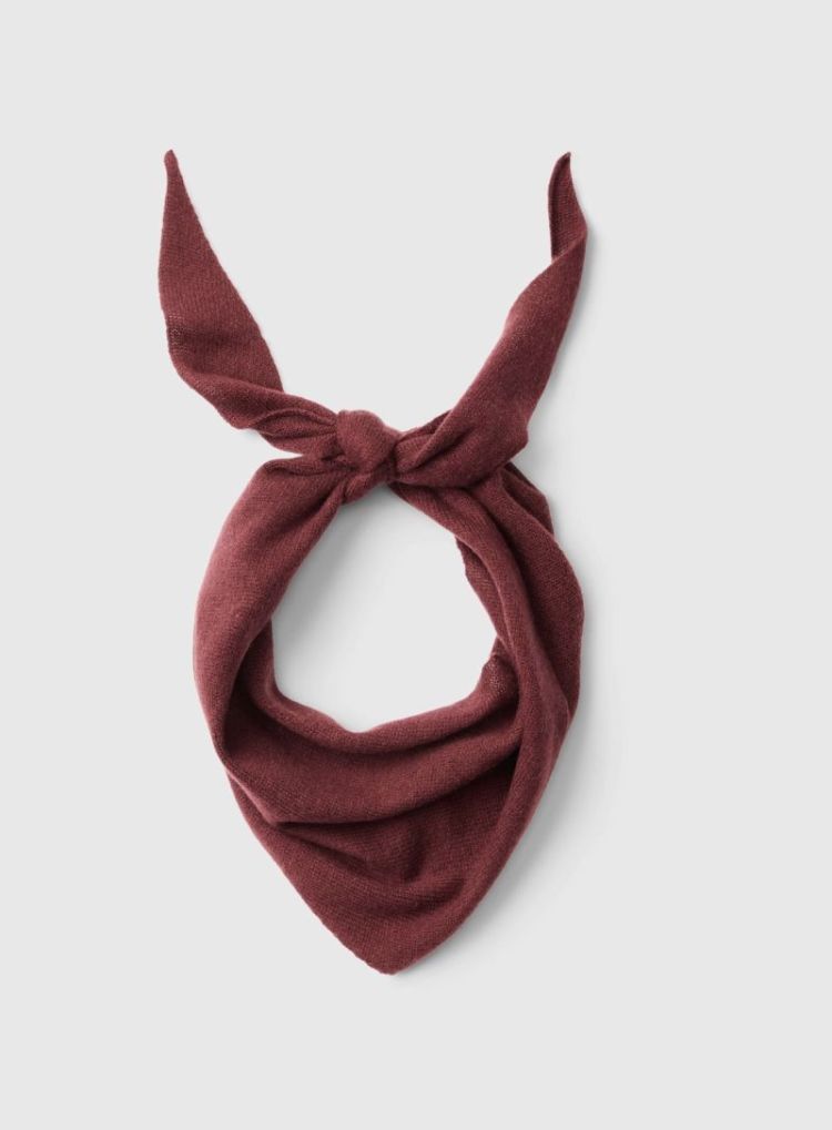 Slwmaria narrow cashmere scarf Tawny port 