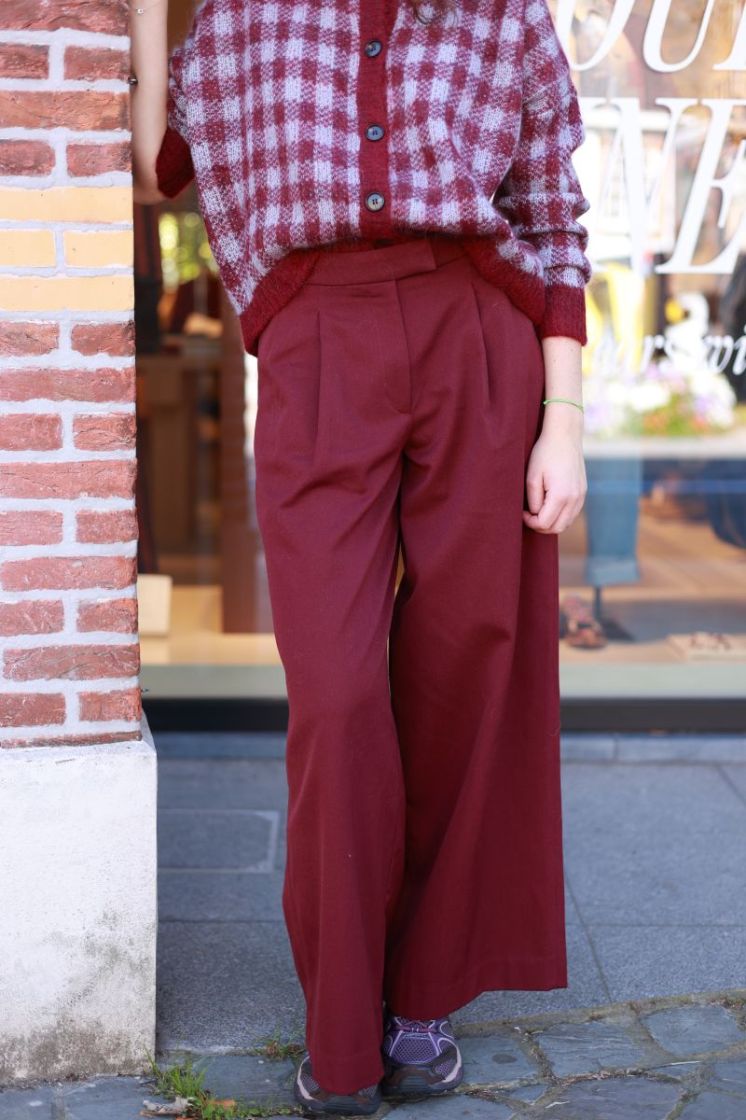 Slwextra wide hw thilde pant Tawny port