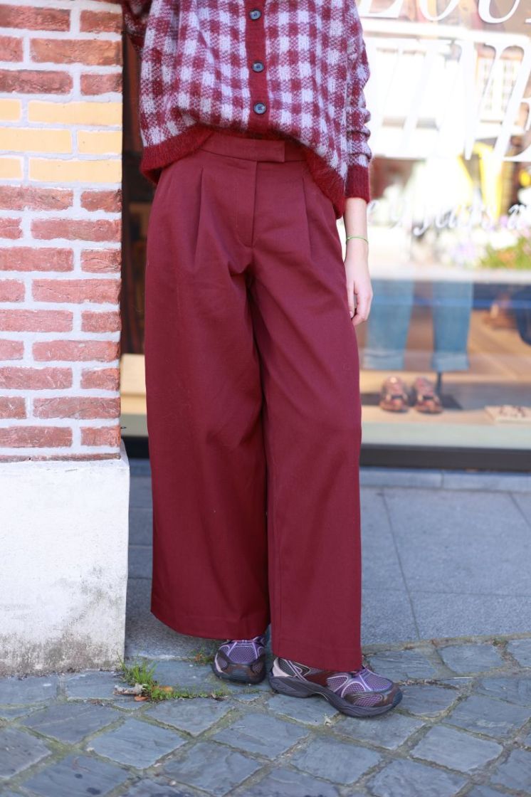 Slwextra wide hw thilde pant Tawny port