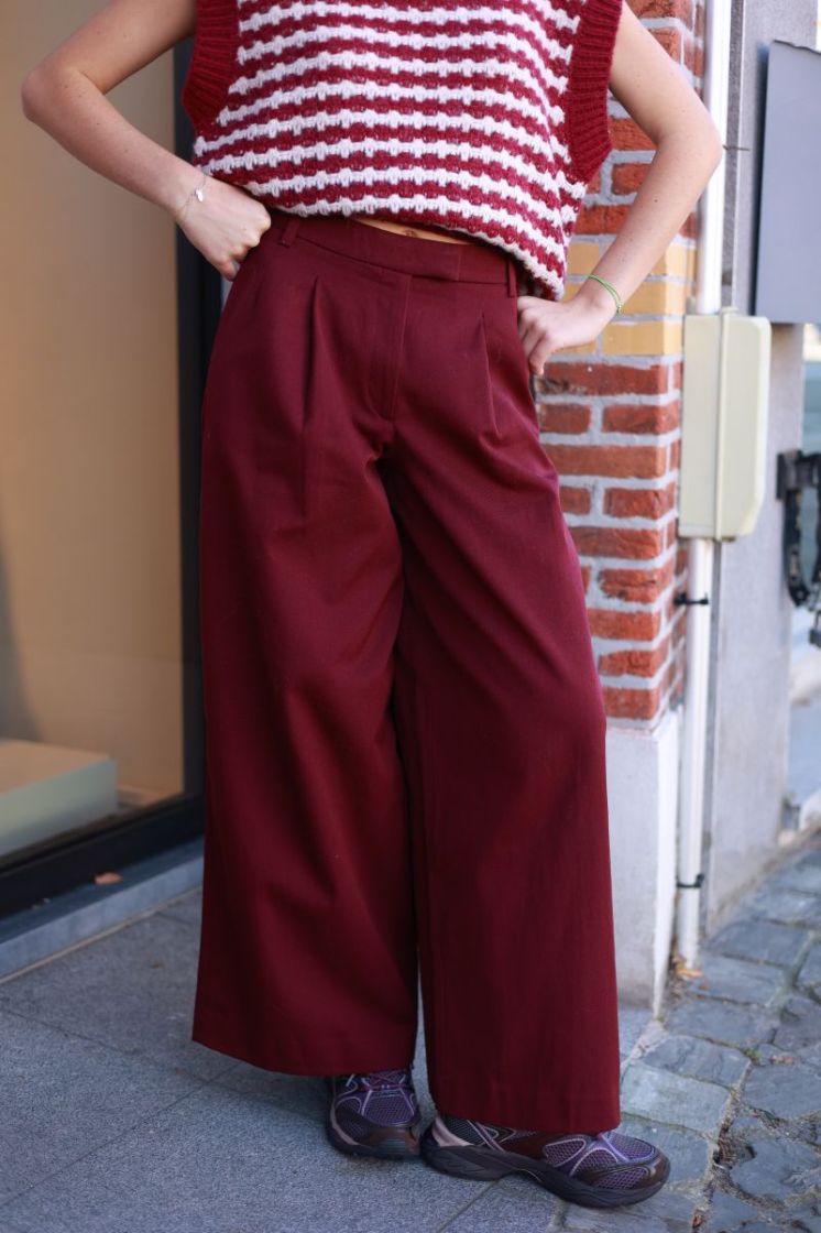 Slwextra wide hw thilde pant Tawny port