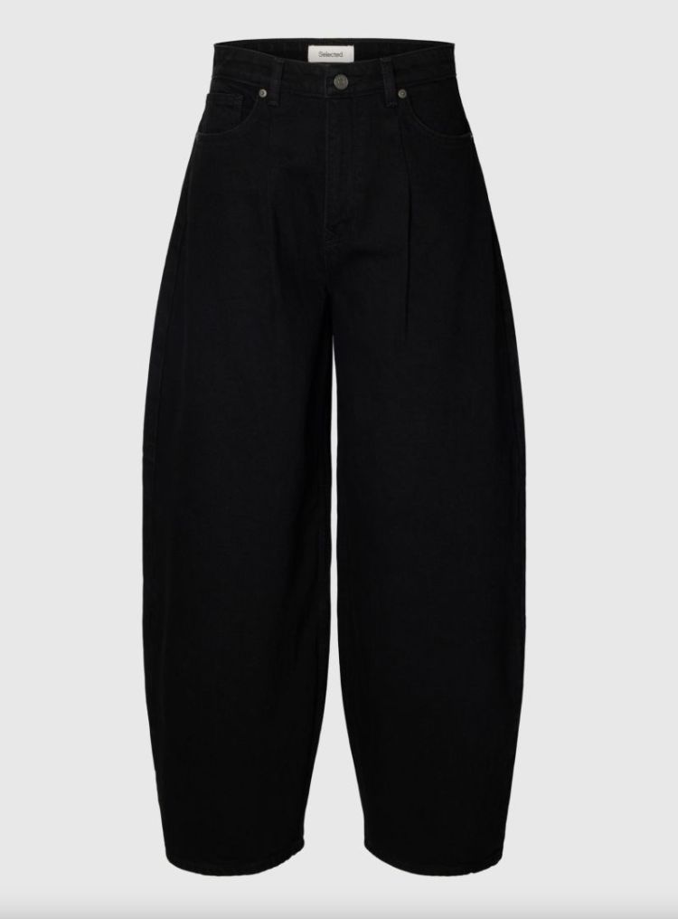 Slwbarrel loose nanet black hw Black denim 