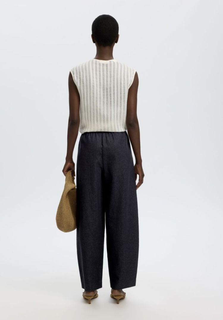 Slfloose barrel willow mw line Dark navy