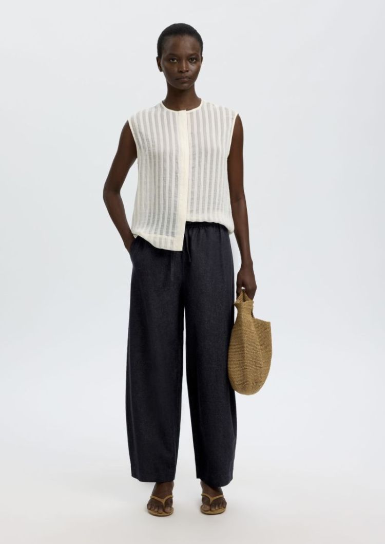 Slfloose barrel willow mw line Dark navy