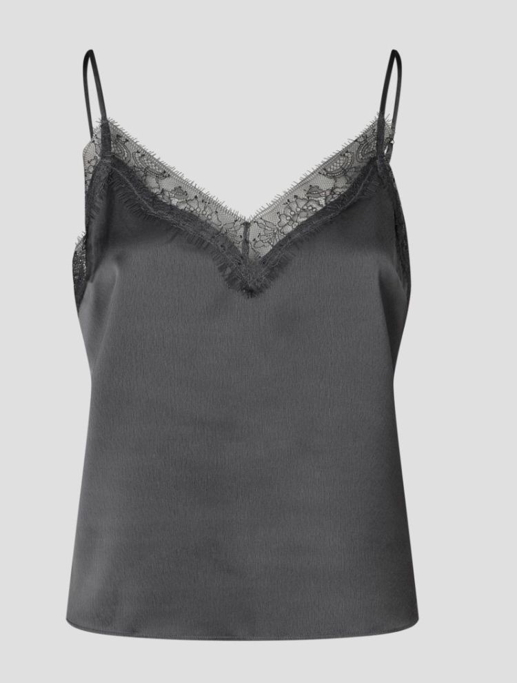 Glimps lace strap top  Asphalt 