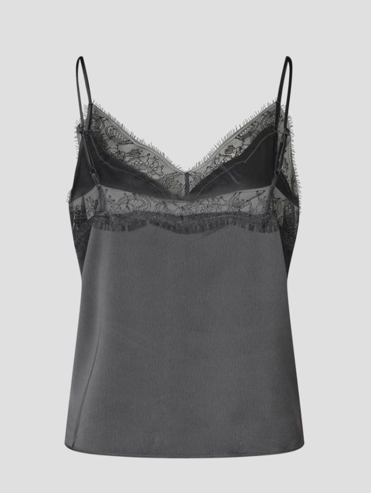 Glimps lace strap top  Asphalt 