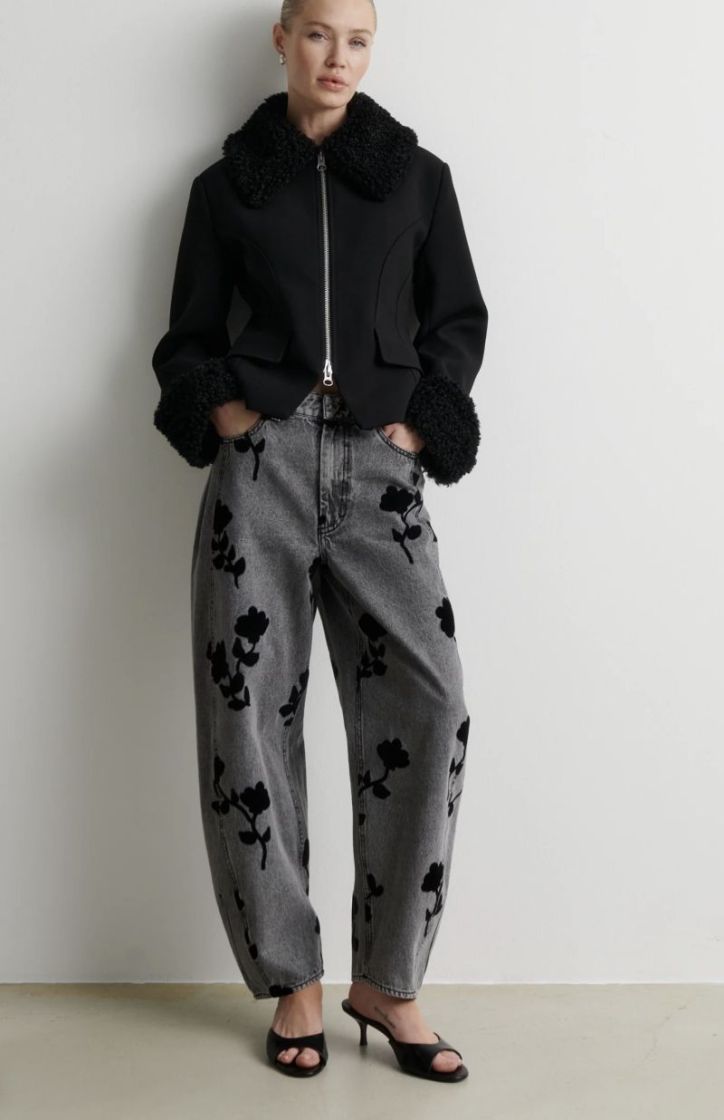 Lawrissa denim barrel jeans Denim grey 