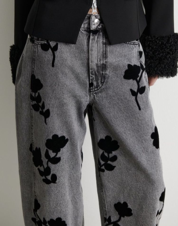 Lawrissa denim barrel jeans Denim grey 
