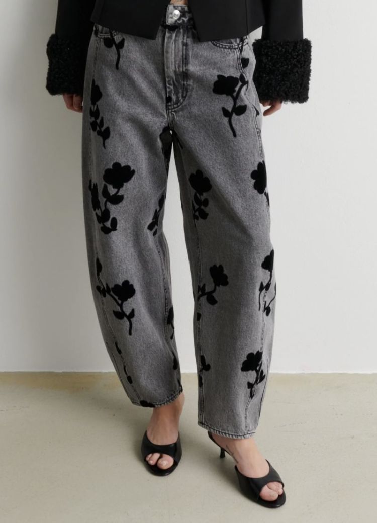Lawrissa denim barrel jeans Denim grey 