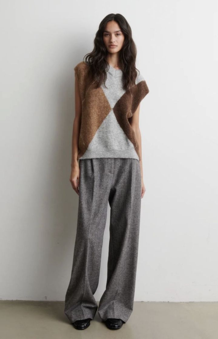 Forca knit vest  Ligth grey mela