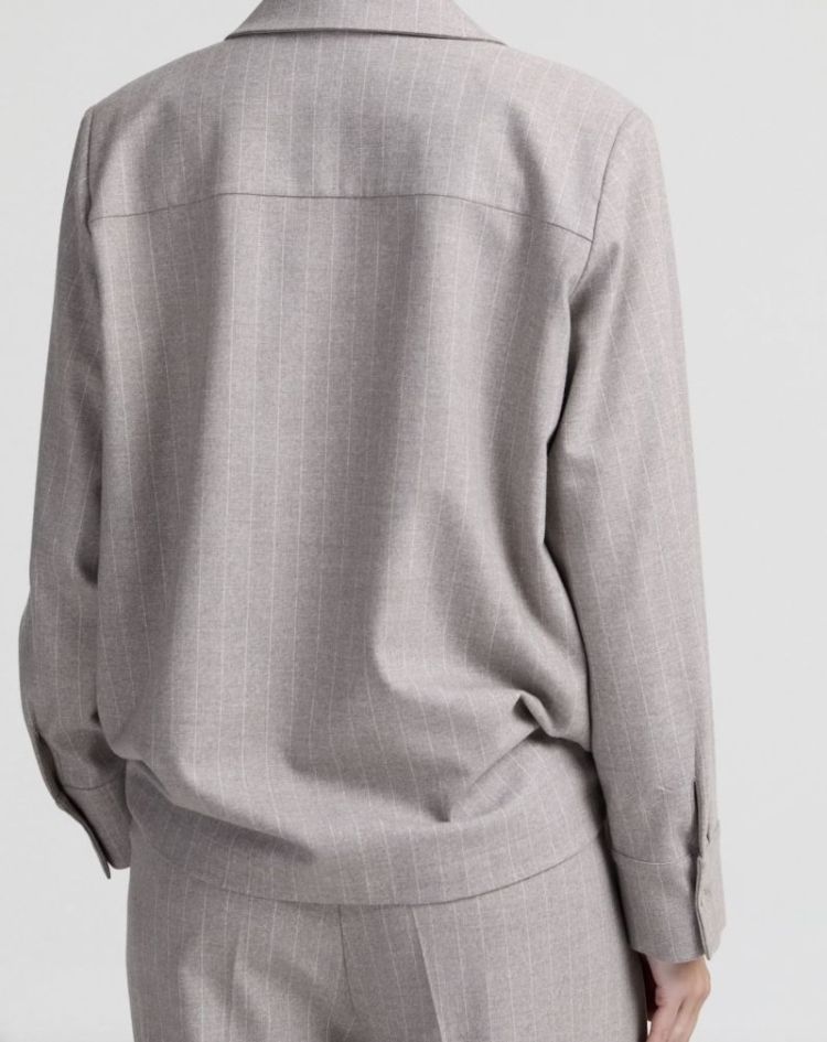 Alexine pyama shirt shoulder Beige pinstripe