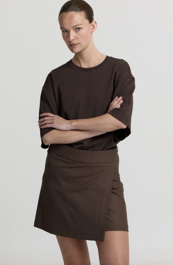 Gemma skirt DARK BROWN
