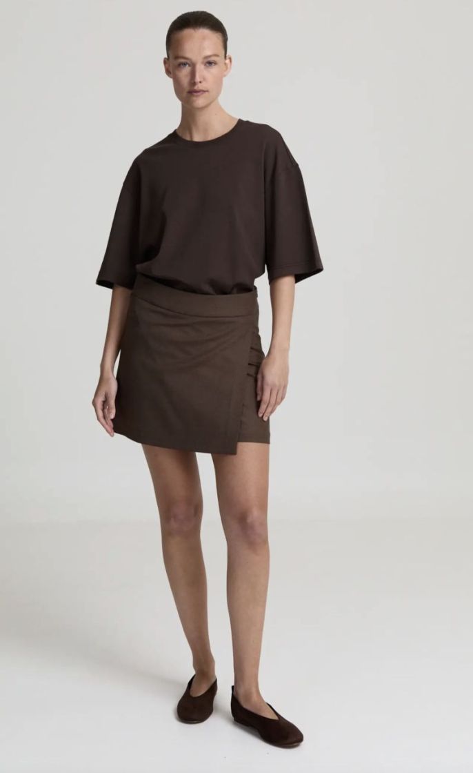 Gemma skirt DARK BROWN