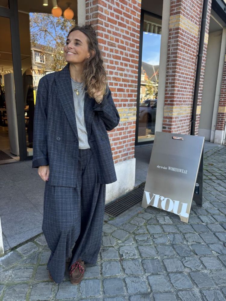 Camilo Blazer Grey blue check