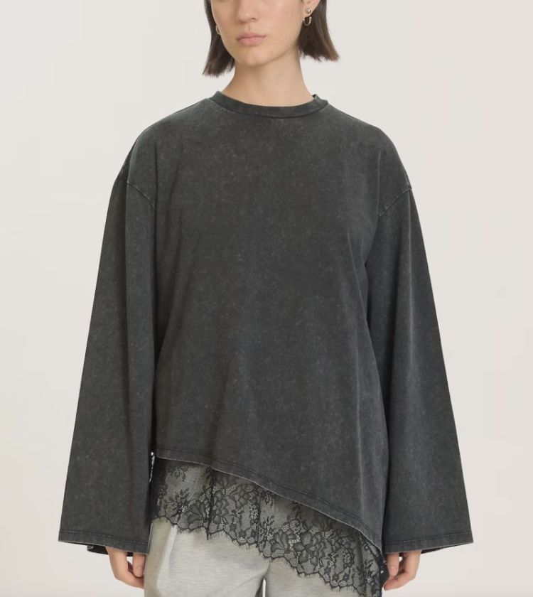 Kimber longsleeve Black acid wash