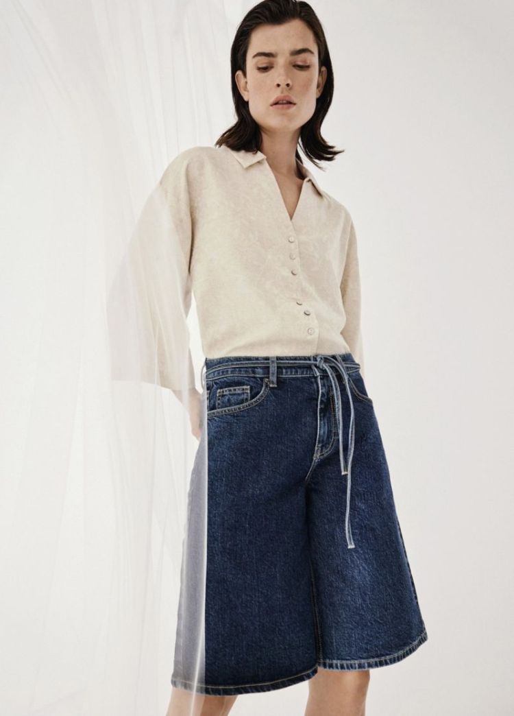 Mschelide Ada denim shorts Dark blue wash